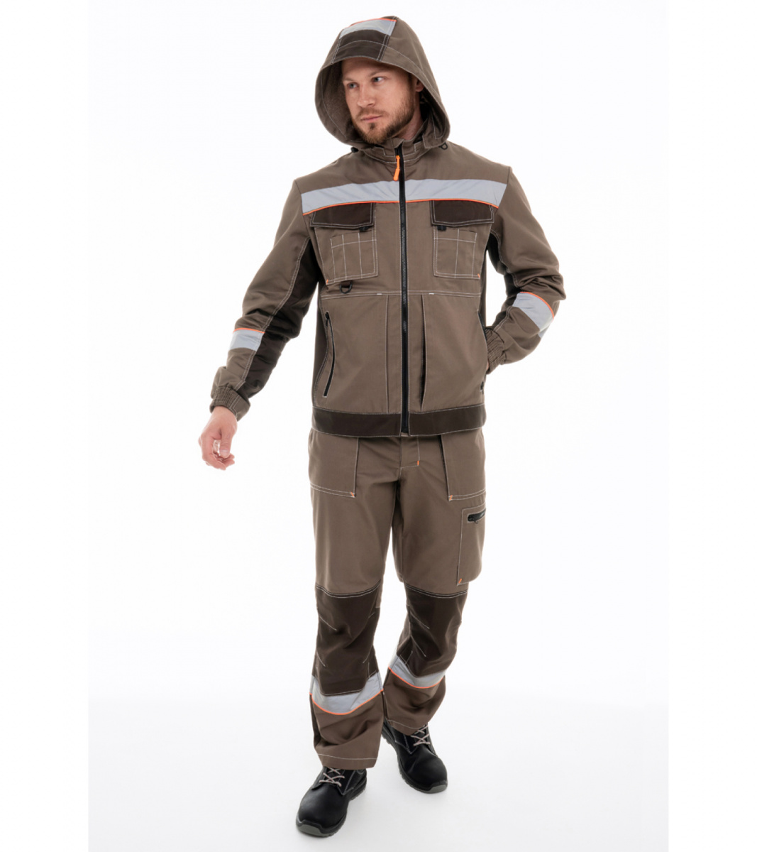 Костюм "Берген-2" п/к, коричневый (тк.Орион,240)