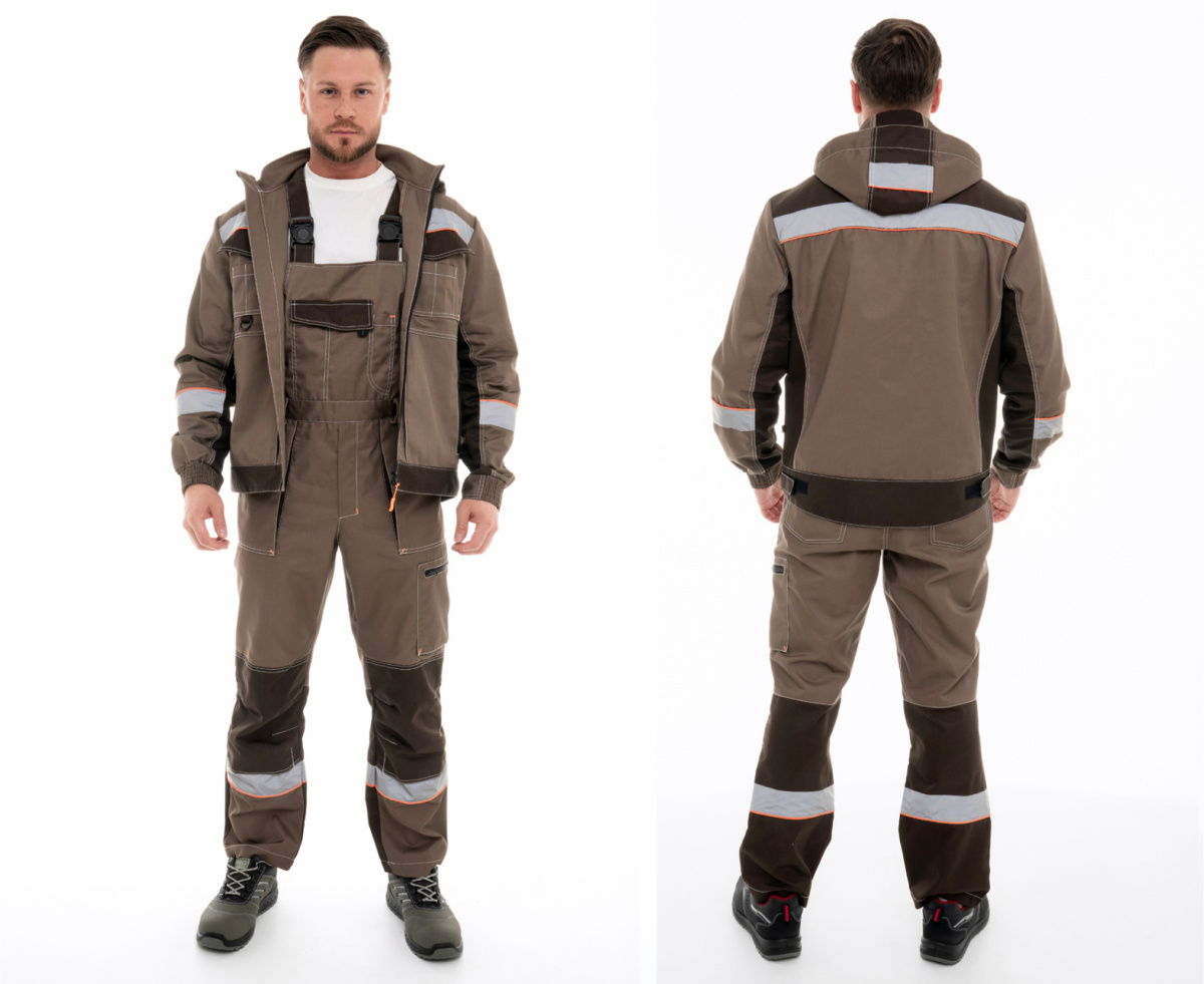 Костюм "Берген-2" п/к, коричневый (тк.Орион,240)